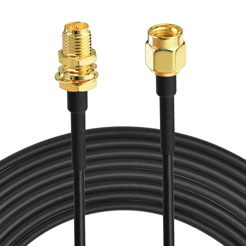 WiFi 안테나 연장 케이블 15.2m(50피트) - 수 보안 -100 카메라용 핫스팟 마운트 암 차폐 라우터 벌크헤드 무선 Wi-Fi 저손실 IP RP-SMA 이중 - 상품 이미지