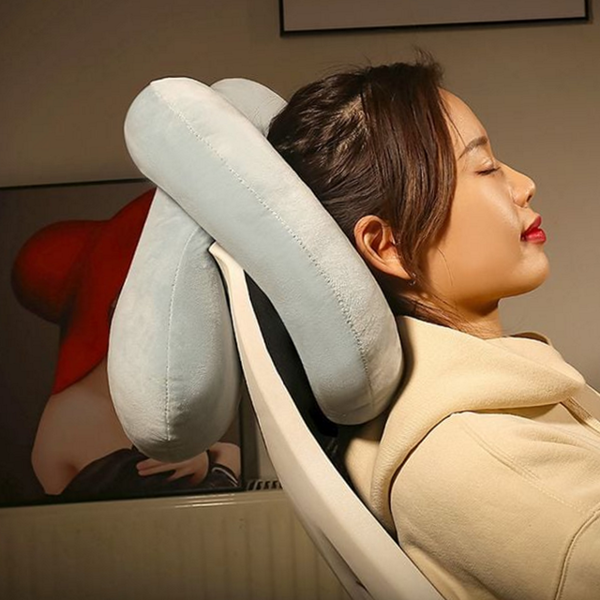 휴식용 휴대용 낮잠 베개 여행용 목 보호 베개 직장인 쿠션 - 상품 이미지
