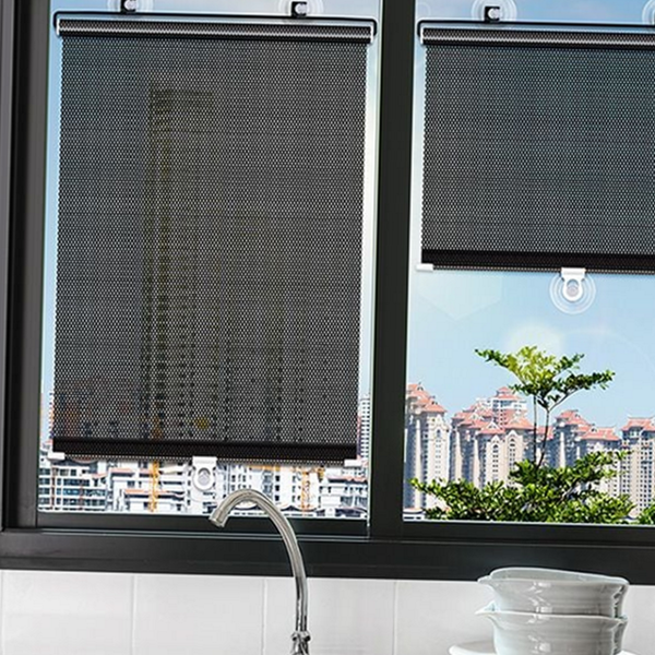 간편 흡착식 블라인드 접이식 붙이는 블라인드 창문용 햇빛 차단막