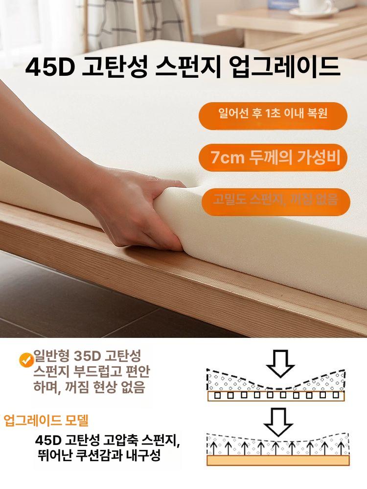 접이식 공간활용 간이 이동식 폴딩 베드 병원 캠핑 원룸 1단계 0.82m 7cm 45D 오렌지 이미지 6