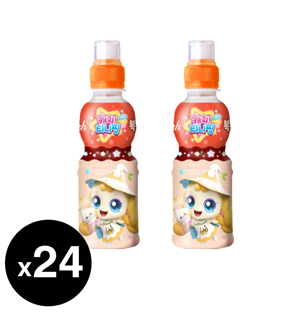 웅진 캐치 티니핑 음료수 복숭아, 200ml, 24개 - 상품 이미지