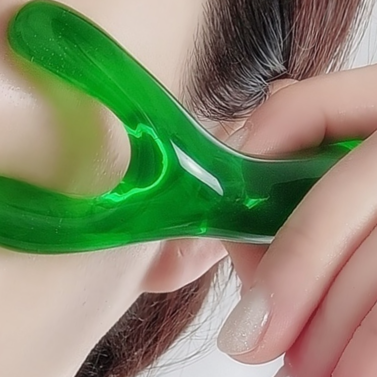 미니 Y 괄사 마사지기 얼굴 턱 림프순환 지압 - 상품 이미지