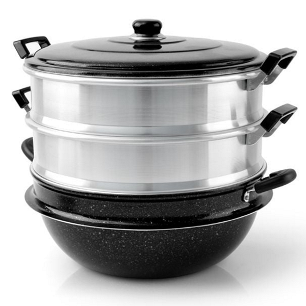스테인리스 대형 찜기 다용도 3단 찜기 40cm 대용량 - 상품 이미지
