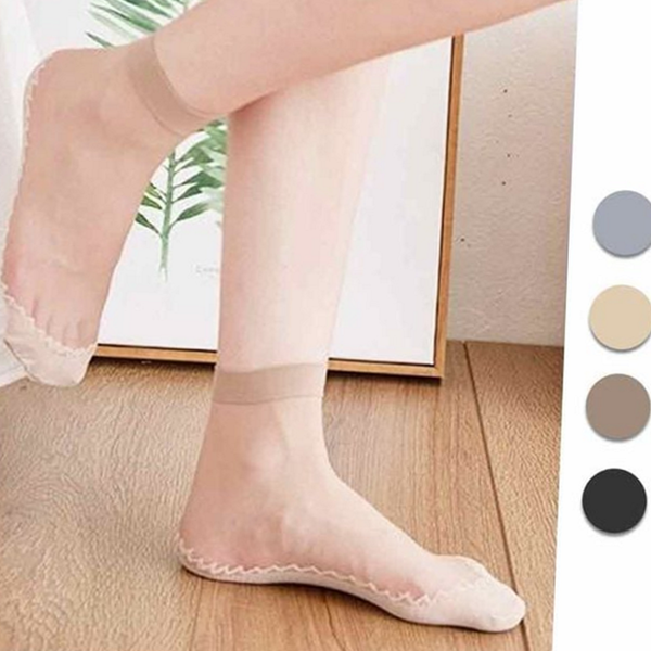 레이스 여성 시스루 양말 논슬립 여성 미끄럼 방지 양말 여름 - 상품 이미지