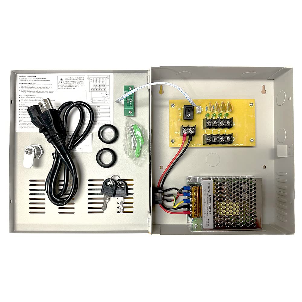 4 포트 고출력 보안 CCTV 조명 보호 분배 LED 5 전원 액세스 제어 PTC Amp 박스 카메라 12V DC 4CH power supply box - 상품 이미지