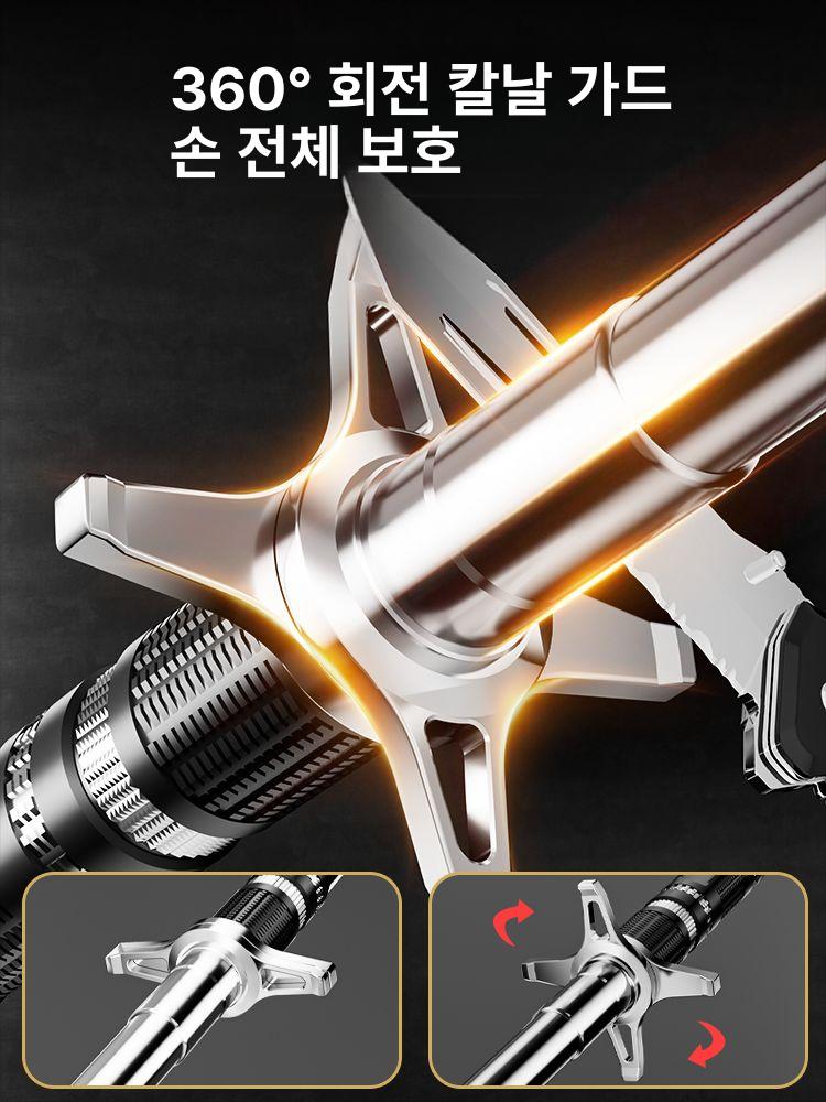 호신용 여의봉 워킹 목발 경량 진압봉 방어 논슬립 배턴 실버 30-78cm - 상세 이미지 2