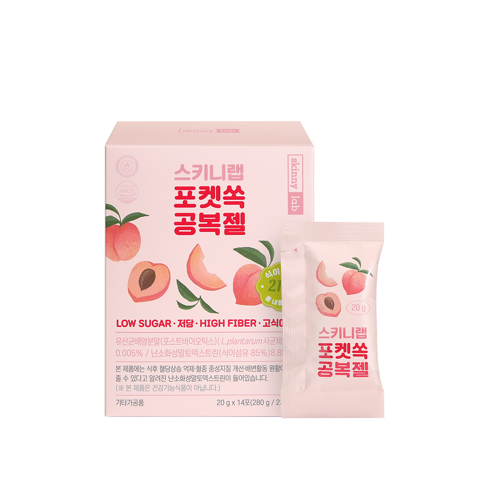 스키니랩 애사비 공복젤 포켓쏙 식이섬유 애플사이다비니거 14포, 1개 - 상품 이미지