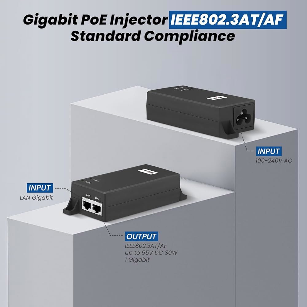 55V 30W IEEE802.3AT 표준 준수 무선 AI Pro/Turret, 5G Reolink IP 이더넷 U6 Pro, RLC-820A 전원 PRO 카메라용 6, 어댑터, - 상세 이미지 2