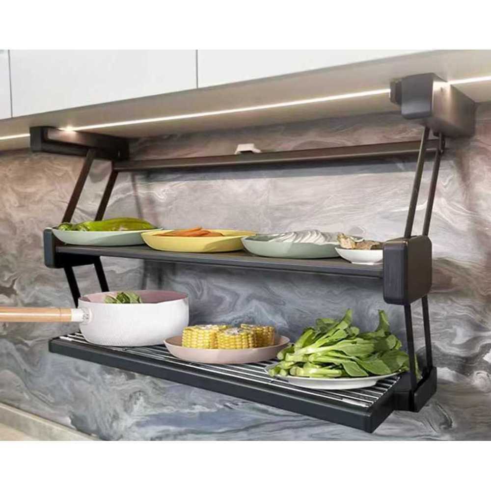 상부장 리프트 선반 소스통 주방 조미료 풀다운 댐퍼 60cm - 상품 이미지