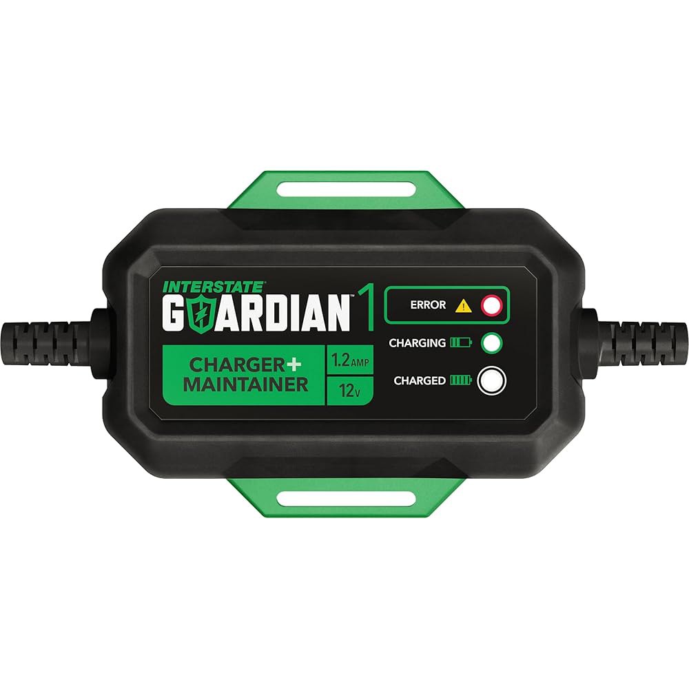자동차용 주간 배터리 12V 충전기 및 유지보수기(12V, 1.2A) 휴대용, 자동, 트리클 충전, AGM, 플러디드, 젤, 납산, 파워스포츠(CHGIB12) - 상품 이미지