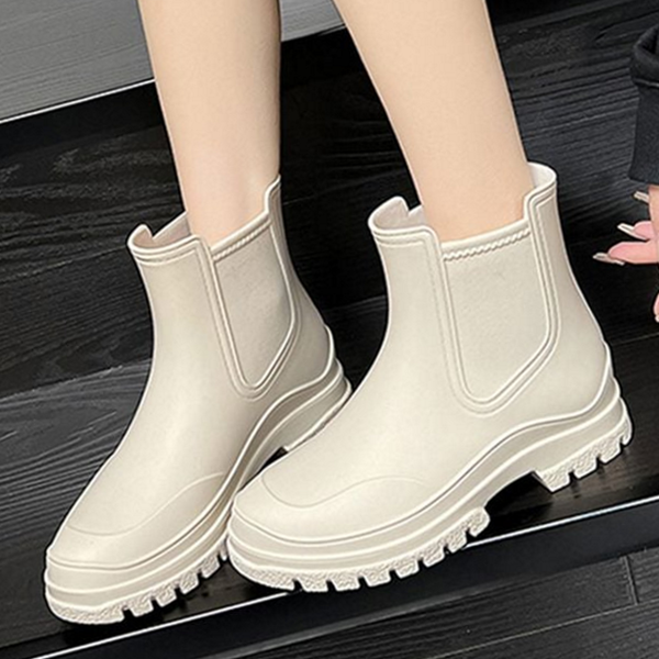 방수 여성 레인 부츠 캐주얼 여자 첼시 부츠 비오는날 가을