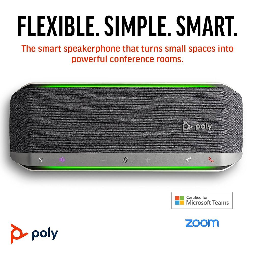 Poly Sync 40 스마트 스피커폰 (Plantronics) USB 블루투스를 마이크로소프트 아마존 인증 PC/Mac에 독점 연결 유연한 및 스마트폰을 - 통해 공간 작업 - 상세 이미지 2