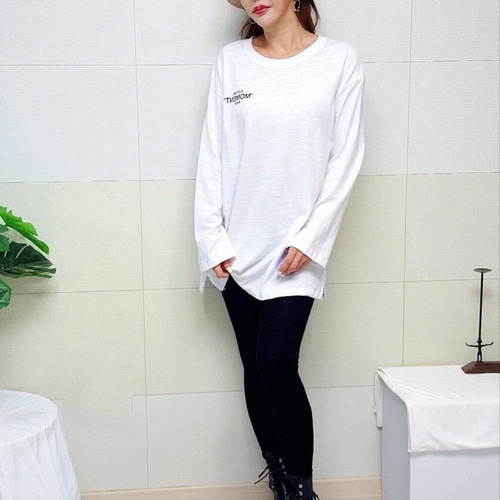 (국산면원단/국내자체생산) T1006 모어먼트 양트임 긴팔 티셔츠 20대30대여성의류 - 상세 이미지 2