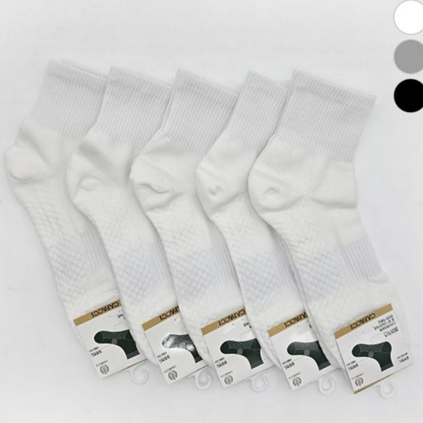 면 남성 단목 양말 폴리 남자 단목 양말 5켤레 폴리에스터 - 상품 이미지