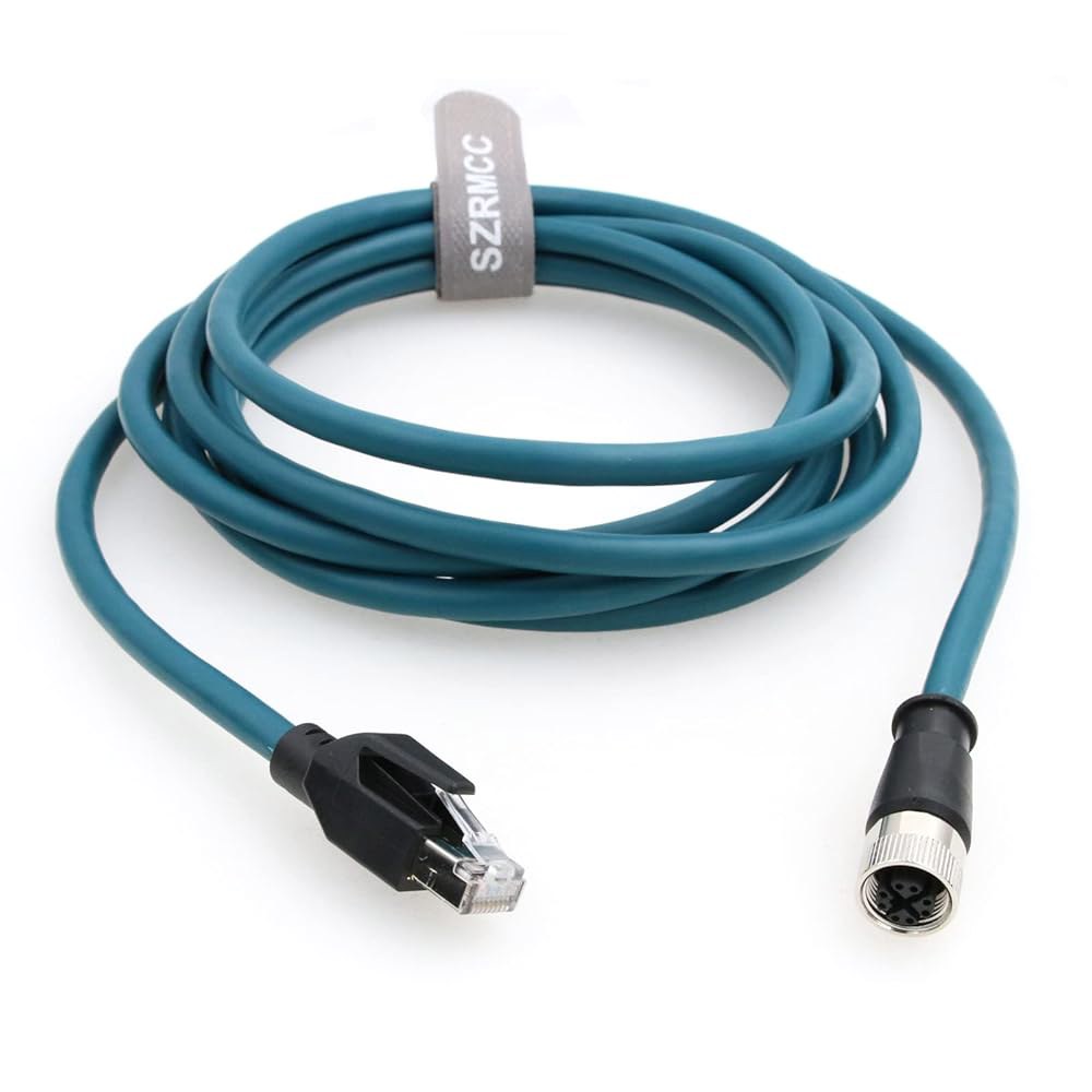 SZRMCC M12 X-Code 8핀 암 네트워크 RJ45 이더넷 방수 카메라 차폐 케이블 높은 - 센서용 자동화 유연성 Cat6A (1m) 산업용 기가비트 커넥터 30cm - 상품 이미지