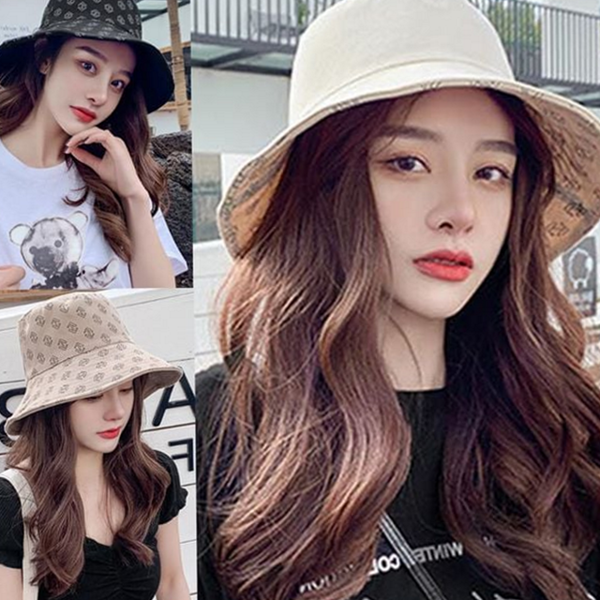 데 여성 벙거지 모자 양면 여자 벙거지 모자 패턴 여름 - 상품 이미지