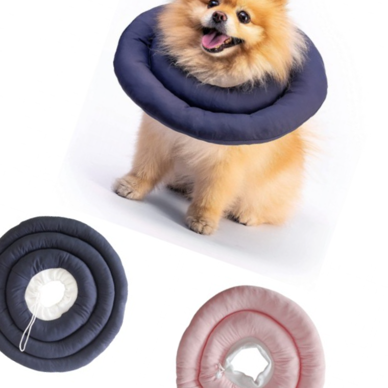 강아지 고양이 소형견 대형견 천 넥카라 깔때기 목카라