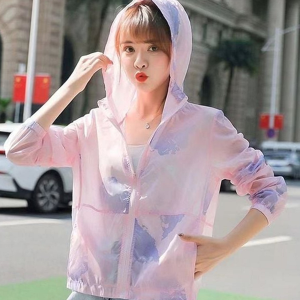 경량 여성 썸머 점퍼 바람막이 여성 여름 집업 자켓 후드 - 상품 이미지