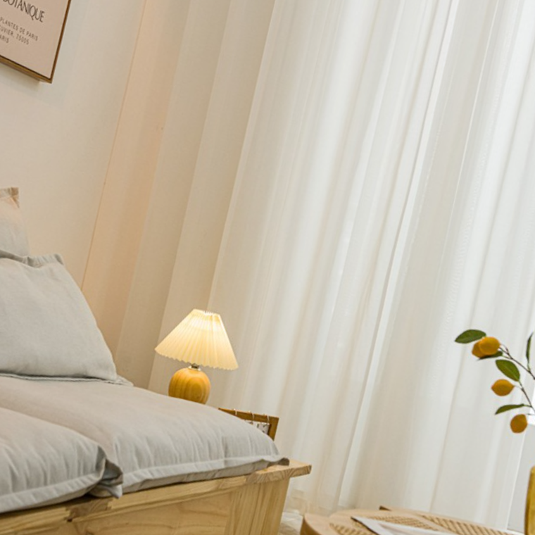 나비주름쉬폰커튼 거실커튼 카페 차르르 길이조절