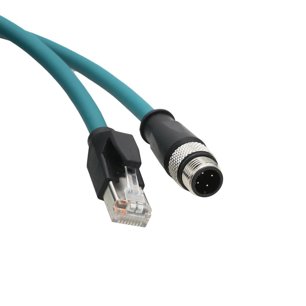 4핀 D-코드 RJ45 차폐 케이블, 네트워크 LED Profinet CCTV (1m) 센서 전원 제어 레일 1m - 상세 이미지 3