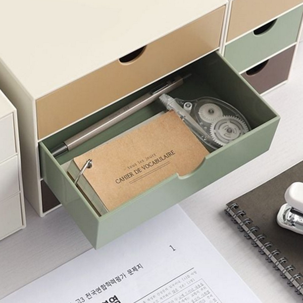 플라스틱 3단 서랍 정리함 미니 소품 서랍 정리함 데스크 문구