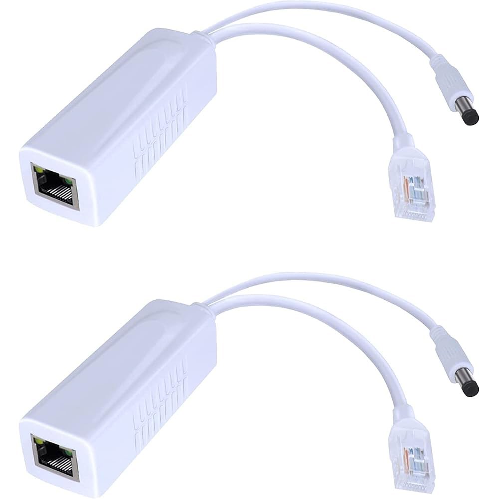 Reidubo 기가비트 PoE 스플리터 어댑터, 장치에 카메라, WiFi, DC 2팩 적합, 입력 IEEE 802.3AF/at, 출력, 1000Mbps, AP IP 2A 및 12V - 상품 이미지