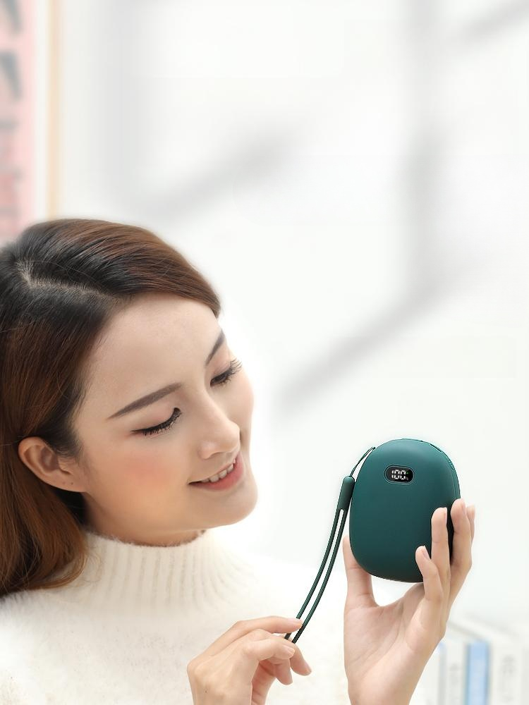 전자핫팩 충전식 손난로 보조배터리 USB 휴대용 전기 다크나이트그린 15000mah - 상품 이미지