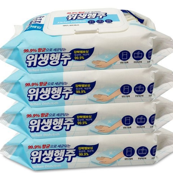 간편한 일회용 행주 세정 행주 물티슈 다용도 주방 닦는 - 상품 이미지