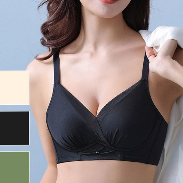 부드러운 여성 심리스 브라 데일리 여성 노와이어 브라 뽕브라 무봉제 - 상품 이미지