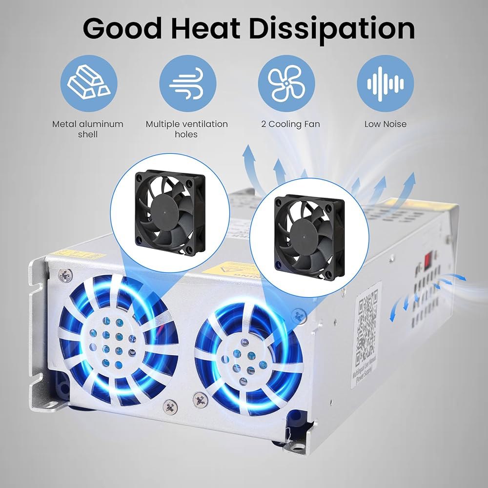 VIXKPIRR DC 12V 125A 1500W 펌프 컨버터 스위치 - 모터 스테레오 3D 공급 프린터용 전원 어댑터 자동차 AC 변압기 CCTV 장치 장치, 보안 카메라 SMPS - 상세 이미지 3