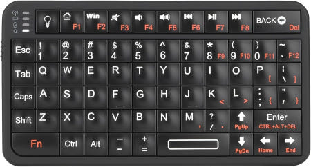 [해외]리 미니 블루투스 키보드 백라이트가 있는 휴대용 무선 충전식 스마트 TV/안드로이드 TV 박스/스마트폰/HTPC/IPTV/VR 안경 블랙(업그레이드형 C)용