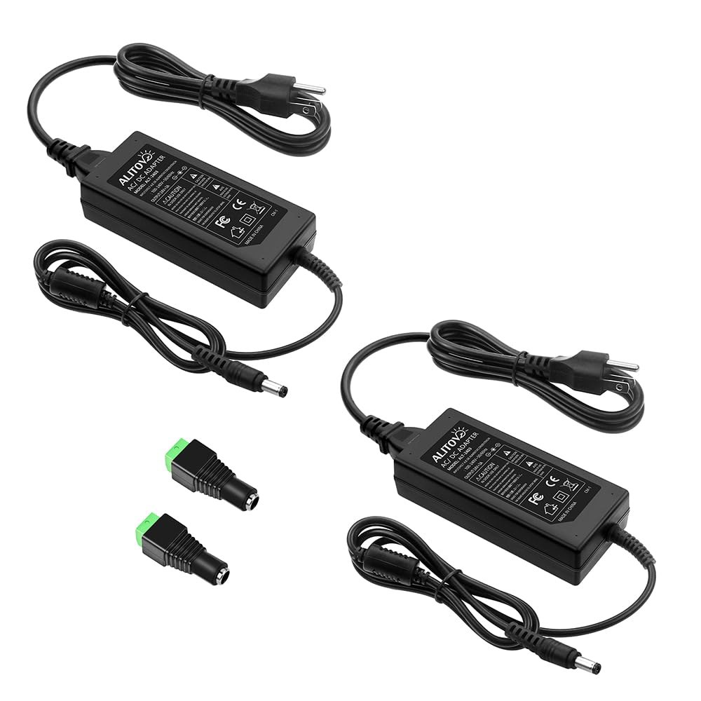3A 전원 공급 장치 72W ~ AC 5.5x2.1mm 조명 CCTV 시스템용, 잭 2팩 LED 24V 포함, DC 3amp 프린터 100-240v 어댑터 카메라 출력 50-60h - 상품 이미지