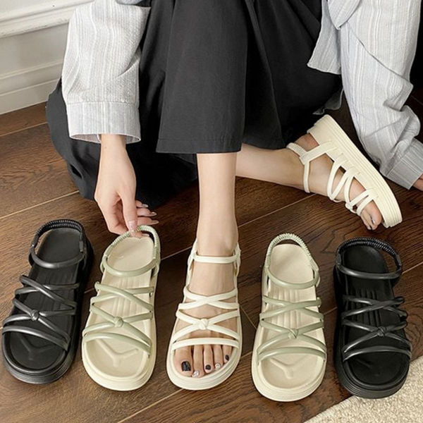 데 여름 샌들 플랫폼 스트랩 샌들 푹신한 가벼운 미끄럼 방지