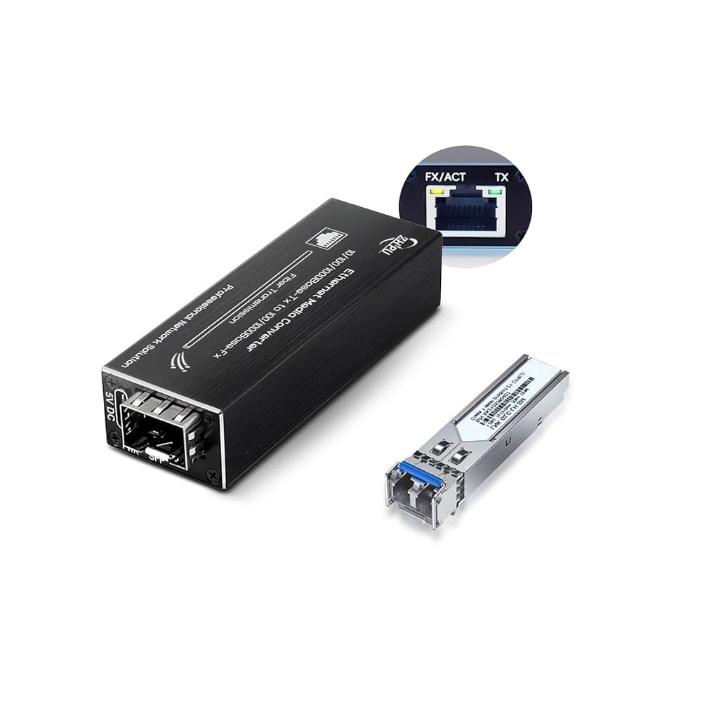Mxtgifar Mini Gigabit Fiber Media Module SFP Systems & for Input, Type-C Dual 1310nm Power 10/100/10 - 상품 이미지