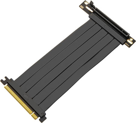 OwlTree [해외]PCIE 4.0 라이저 케이블 90도 PCIe x 16 고속 플렉시블 익스텐더 카드 EMI 차폐 30AWG TPE 슬리브 4090 4080 4070 3090 및 3.0 시스
