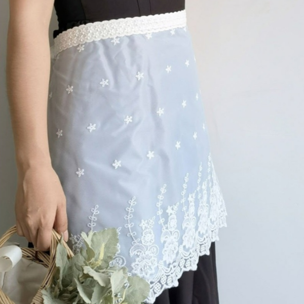 프릴 여성 앞치마 레이스 허리 앞치마 데 주방 꽃집