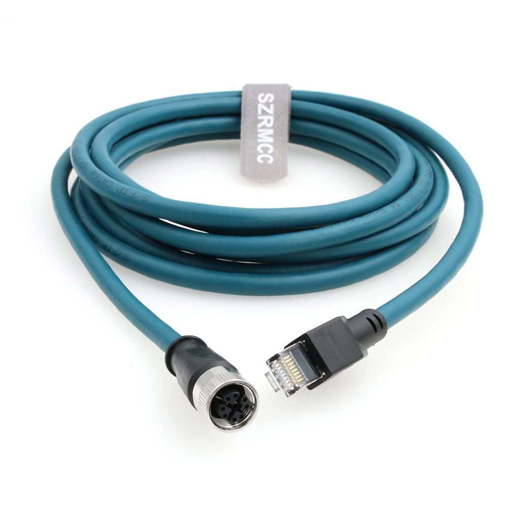 SZRMCC M12 X-Code 8핀 암 네트워크 RJ45 이더넷 방수 카메라 차폐 케이블 높은 - 센서용 자동화 유연성 Cat6A (1m) 산업용 기가비트 커넥터 30cm - 상세 이미지 2