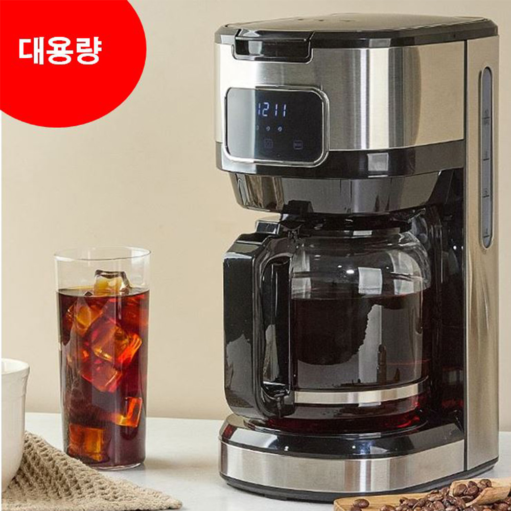 대용량 커피메이커 가정용 자동 원두 커피기계 드립 커피머신 제품 이미지