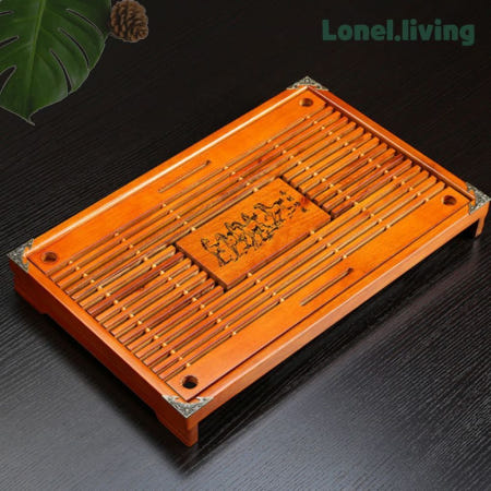 로넬리빙협력사 로넬리빙 차마을 다도 차판 우드 43x28cm 나무 도구 문화 트레이 테이블