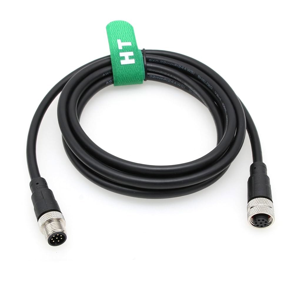 센서 카메라 M12 8핀 암 1M 수 케이블 이더넷용 네트워크 Cognex 자동화 Profibus 액추에이터 - 연장 60cm - 상품 이미지