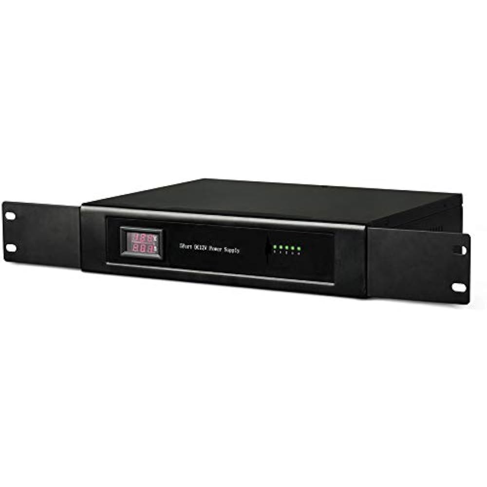 EVERSECU 17CH DC12V 20 Amp 마운트 플러그 전원 AC 장치, 카메라용 박스 랙 CCTV PTC DVR, 포함, IP 퓨즈 1.5U/19 카메라, 공급 보안 금속 - 상품 이미지