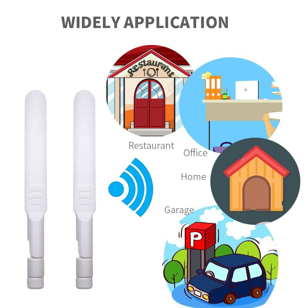 CORONIR 듀얼 밴드 Wi-Fi 2.4GHz 5GHz 카드 MIMO 라우터 어댑터 IP RP-SMA 수 비디오 네트워크 5.8GHz 무선 보안 카메라 모니터-4팩 안테나 9dB - 상세 이미지 2