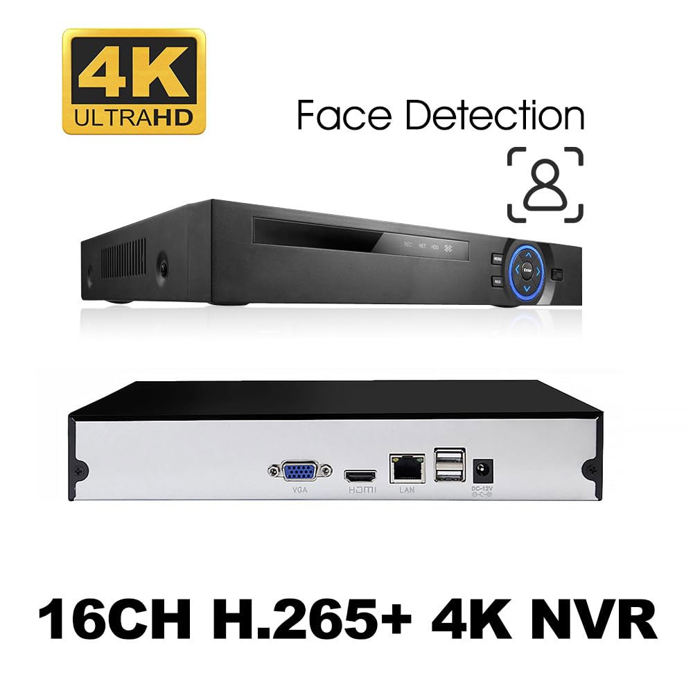 Xenocam 9채널 네트워크 비디오 레코더 카메라 백업 H.265 9CH 앱/이메일 HDMI용 레코드 압축 NVR 및 알람 24/7/모션 모션 알림 VGA IP 5MP/4MP/3 - 상세 이미지 3