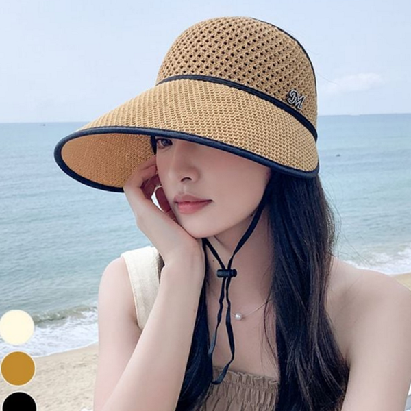 접이식 여성 썬 캡 데 돌돌이 썬 캡 휴가철 자외선 - 상품 이미지
