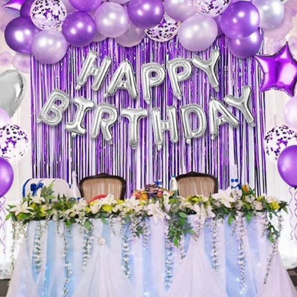 알루미늄 생일 파티 풍선 꾸미기 생일축하 풍선 가랜드 용품 - 상품 이미지