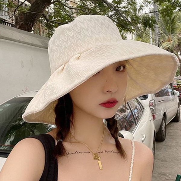 데 여성 버킷 햇 와이드챙 여자 버킷 햇 여름 비치 - 상품 이미지