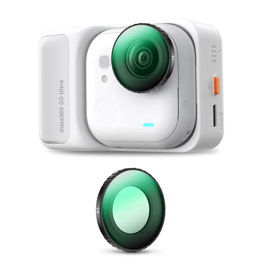 워킹 웨이 블랙 디퓨전 1/4 필터, Insta360 Go 울트라 액세서리, 크리에이티브 몽환적 미스트 시네마틱 이펙트 스크류 온 카메라 렌즈, 슬림 프레임 및 멀티 코팅 HD - 상품 이미지