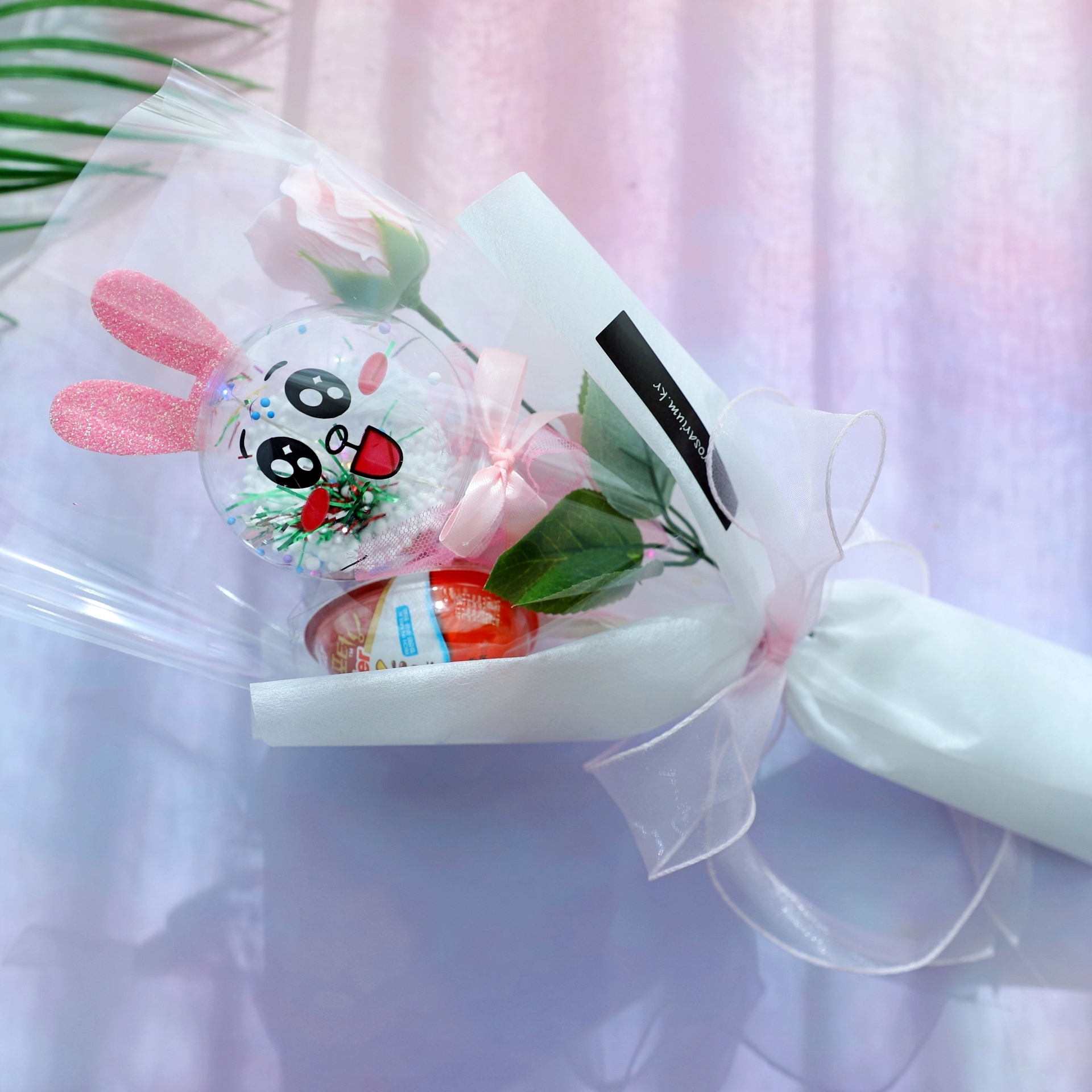 LED 꽃한송이 킨더조이 꽃다발 장미 졸업식 학예회 발표회 연주회 - 상세 이미지 4