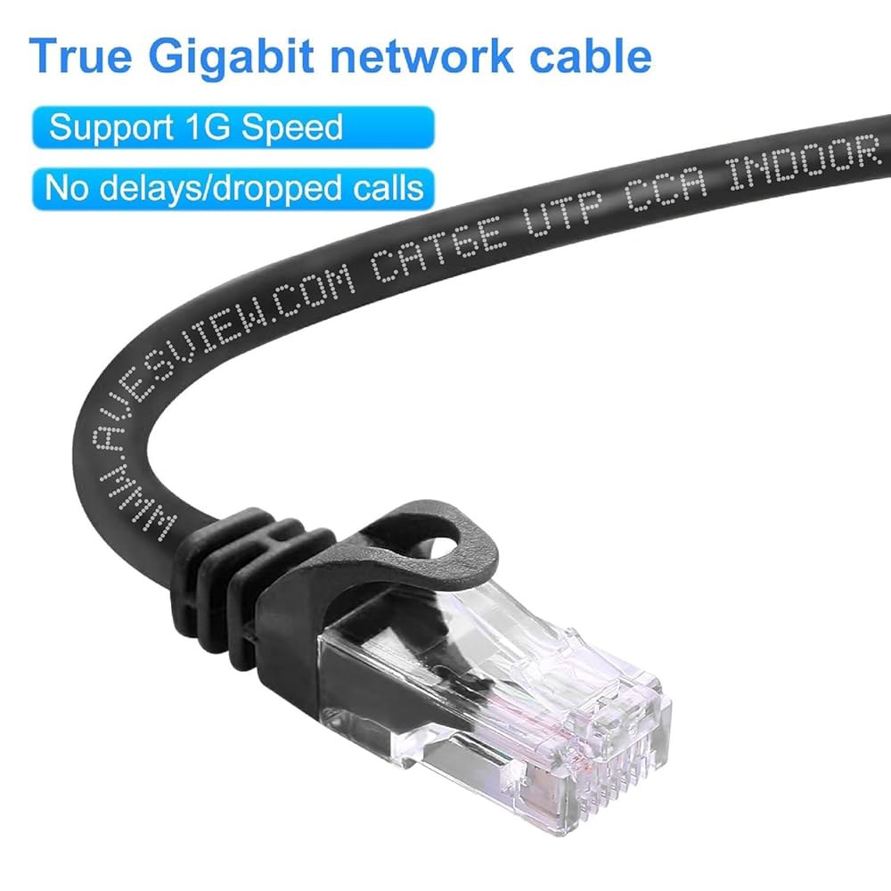 AvesView CAT 1.8m(6 75피트) 이더넷 CAT6 롱 네트워크, 2.9m(75피트) 카메라용 케이블 POE 10Gbps 라우터, 게임, 고속 Snagless 모뎀, - 상세 이미지 2