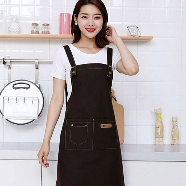 캔버스 h형 앞치마 데 포켓 앞치마 주방 요리 - 상품 이미지